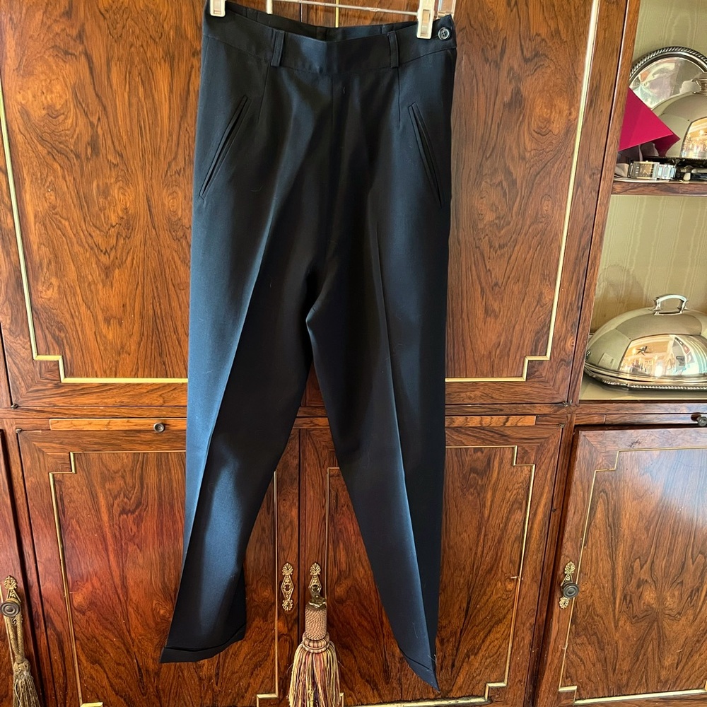 Morgane La Fay Pants - Black Size S Made in USA 100% wool -feels silky